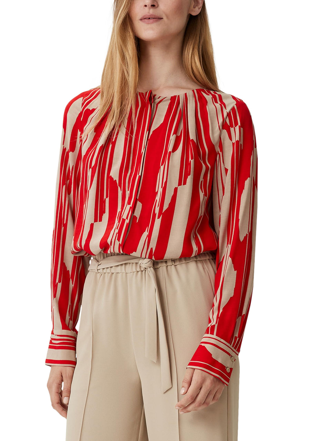 comma Damen Bluse 44 30a1 Rot, 44 30a1 Rot