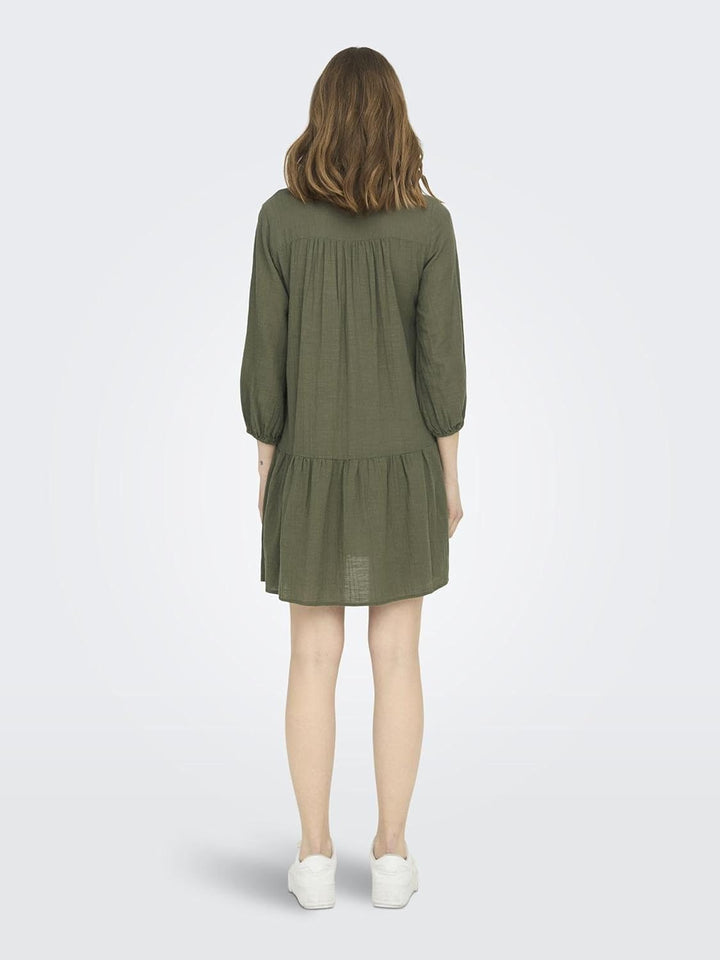ONLY Damen ONLVINNIE Life 3/4 LACE Tunic WVN N 15219922 L Kalamata, L Kalamata
