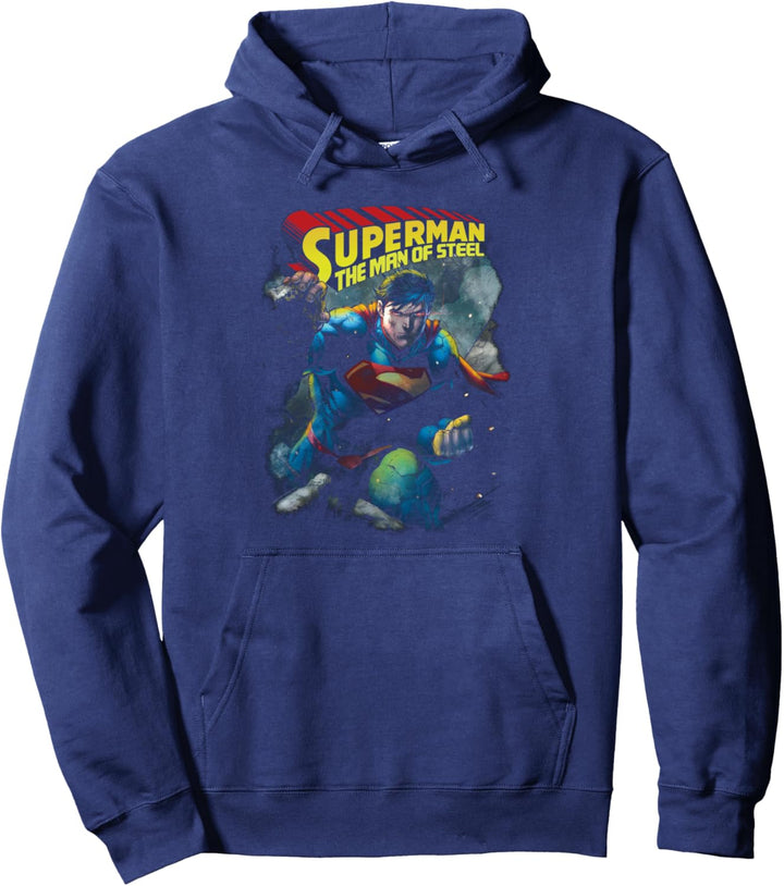 Superman Through The Rubble Pullover Hoodie
