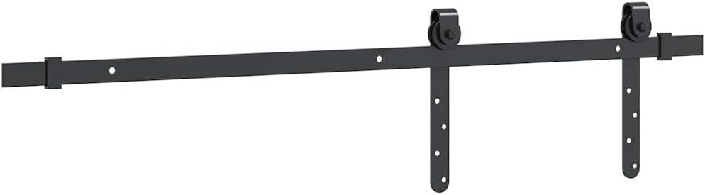 vidaXL Schiebetürbeschlag Set für Schranktüren 91 cm Karbonstahl, Schiebetürbeschlag Schrank, Schieb