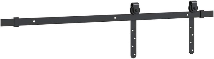 vidaXL Schiebetürbeschlag Set für Schranktüren 91 cm Karbonstahl, Schiebetürbeschlag Schrank, Schieb