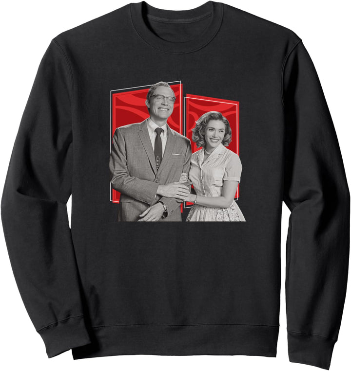 Marvel WandaVision Wanda & Vision Red Panel Portraits Sweatshirt