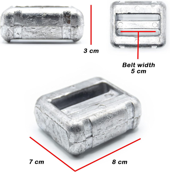 NAMAKA® Tauchblei Sub für Tauchgänge von 1 kg - 1 bis 6 Stück in einer Packung. Silber 1 Stück, Silb