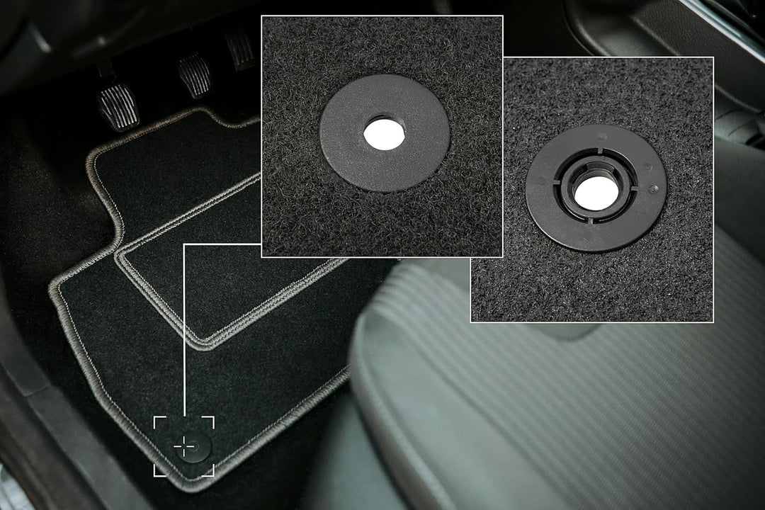 Velours Fussmatten 3-TLG Set passend für Chrysler Pacifica RU (2016-) | Qualität: CARLUX, passgenau,