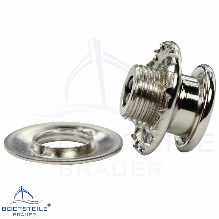 25 Stück LOXX® Oberteil Knopf mit grosser Griffkappe, Standardscheibe für Material bis 2,5 mm - Mess