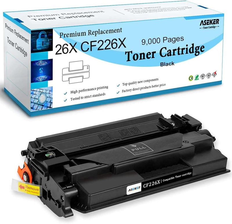 ASEKER Kompatibel 26X CF226X 26A CF226A Tonerkartusche 9000 Seiten für HP Laserjet Pro M402d M402n M