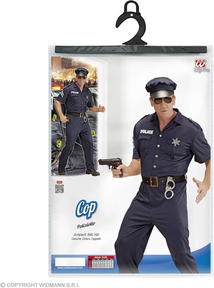 "POLICE OFFICER" (jumpsuit, belt, hat) - (L), L