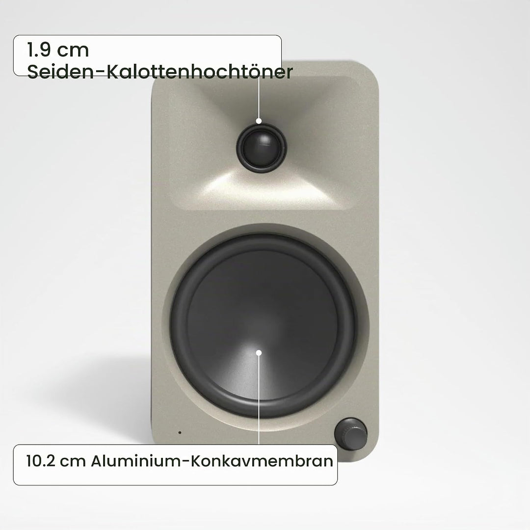 Kanto ORA4 140W Powered Reference Speakers with Bluetooth 5.0 and USB-C Input | 4” Woofers | Bi-Ampl