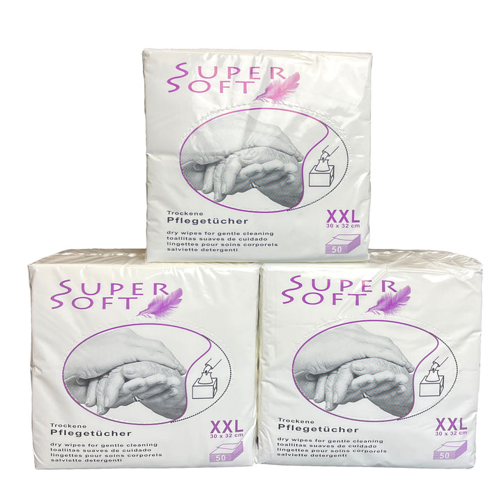 SuperSoft (Das Original), 150 seifenfreie Wisch- & Pflegetücher, trocken, aus Viskose & PES, sehr we