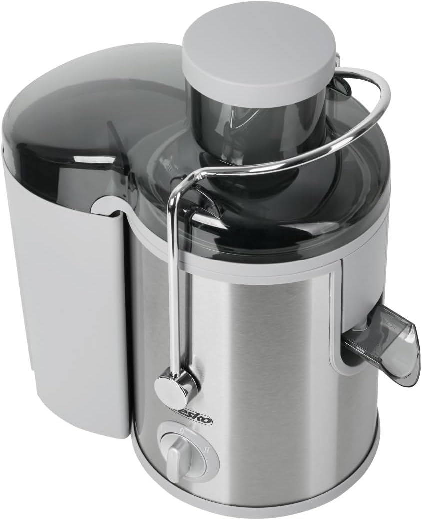 Mesko MS 4126 Entsafter für Obst und Gemüse aus Edelstahl, Saft/Juice Maschine, 65mm breiter Einlass