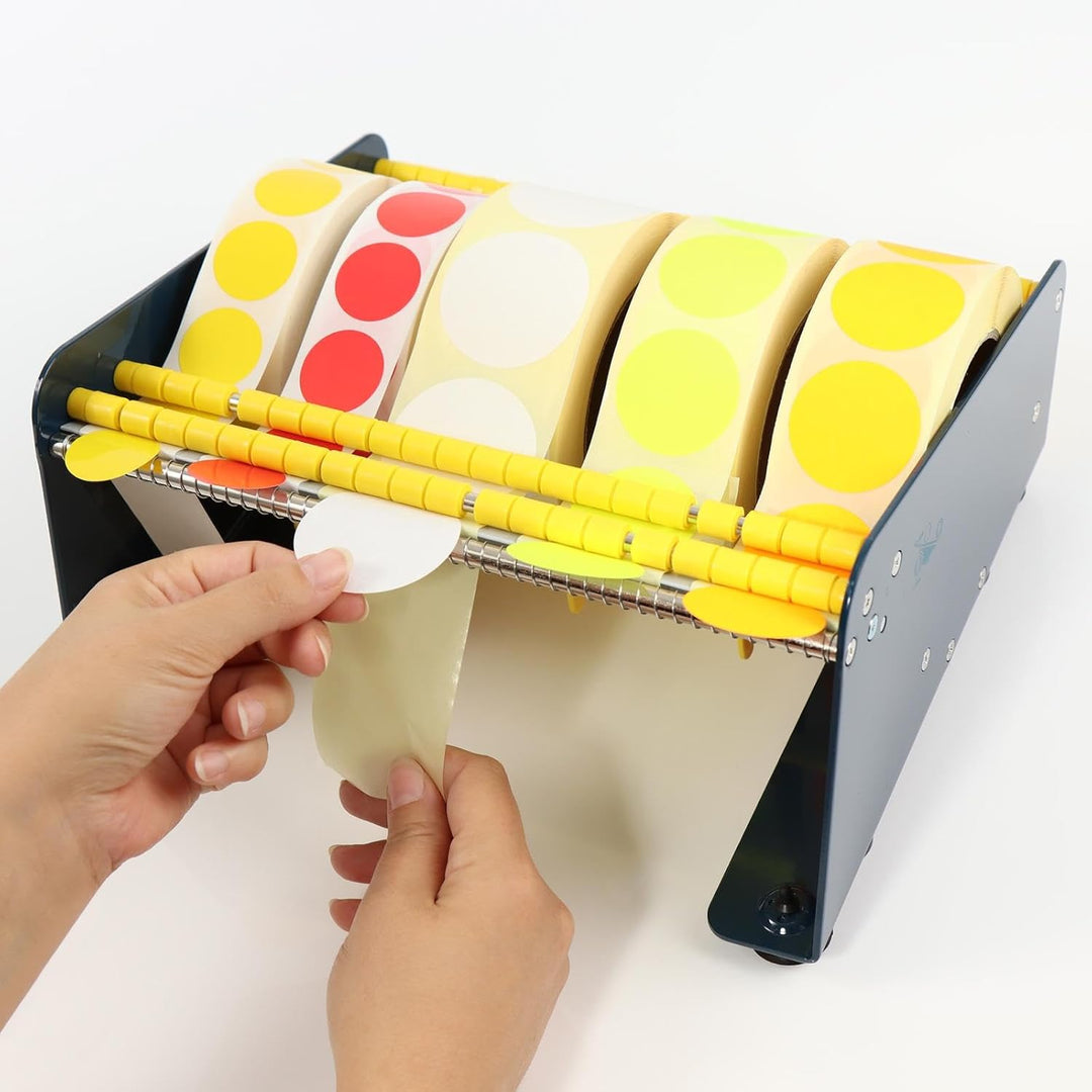 TE-Office Etikettenspender Labelspender aus Stahl für Haftetiketten Tischgerät manuell bis 265 mm in