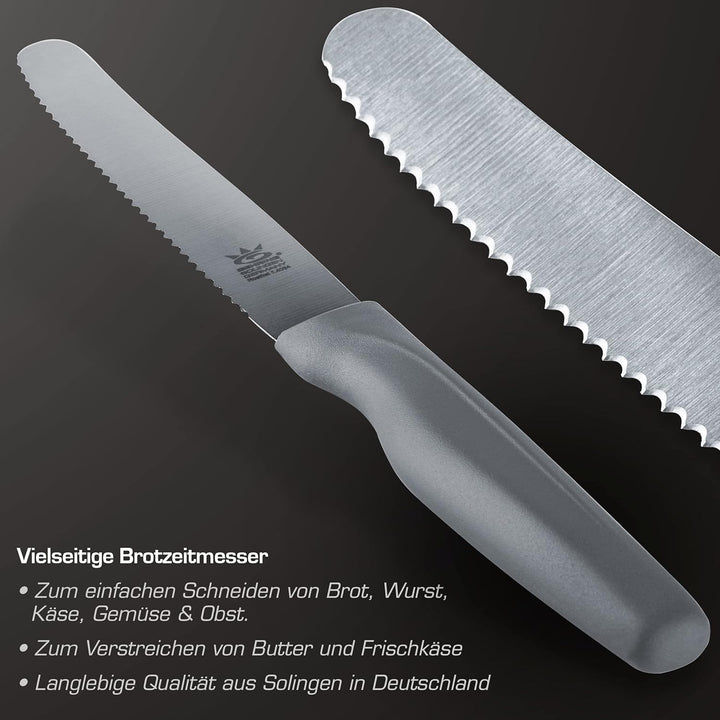 SOLINGEN| Frühstücksmesser Konfigurator- Wellenschliff, rostfreier Edelstahl | Made in Germany, eisg