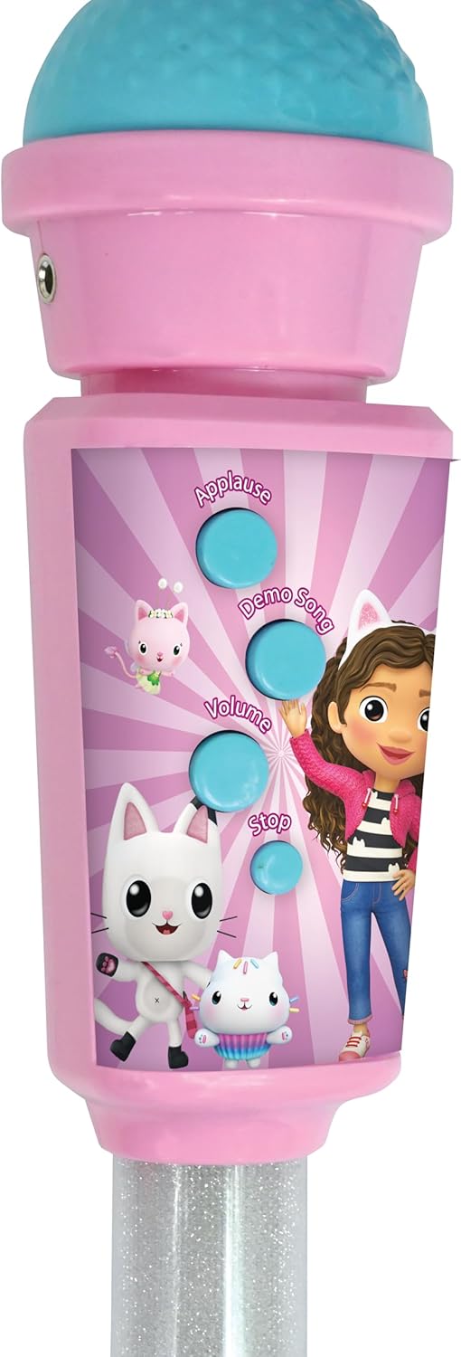 Lexibook, Gabby’s Dollhouse, Leuchtendes Mikrofon für Kinder, Musikalisches Spielzeug, Eingebauter L