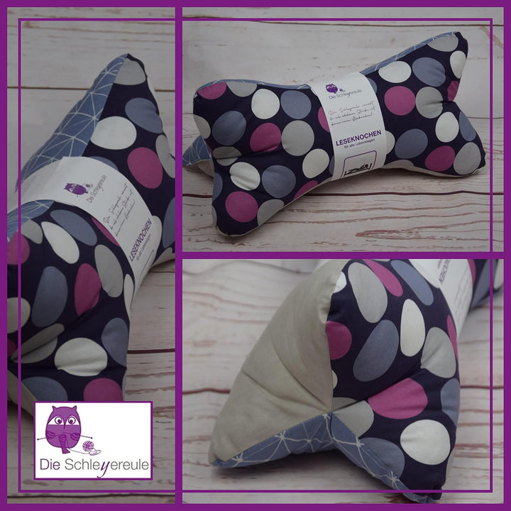 Leseknochen Muster Nackenkissen Handmade in D, waschbar (Lovely Dots), Lovely Dots