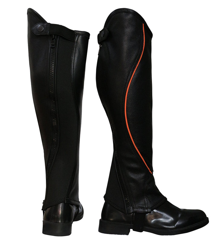 Riders Trend 10067190 Leather Gaiter Super Grip Gamasche aus Naturleder, zweifarbig 32 x 39.5 cm sch