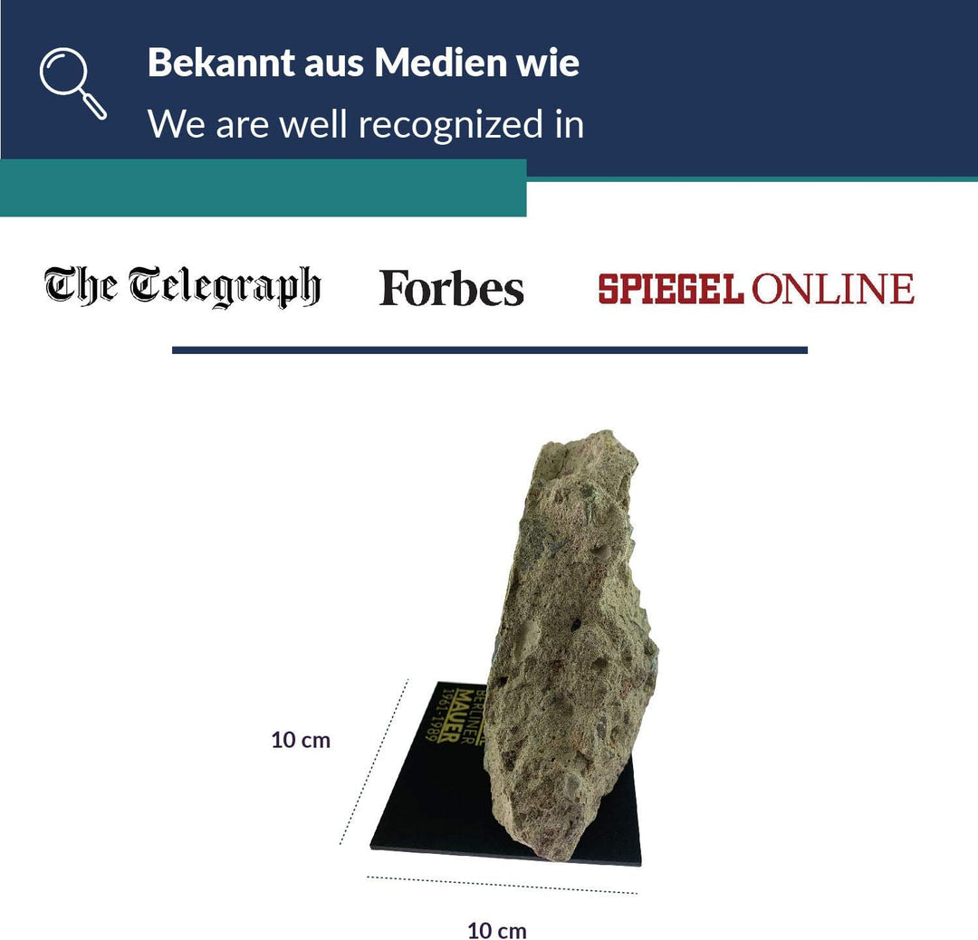 ORIGINAL Berliner Mauer-Stein | authentisches Stück mit Echtheitszertifikat | Handarbeit direkt aus