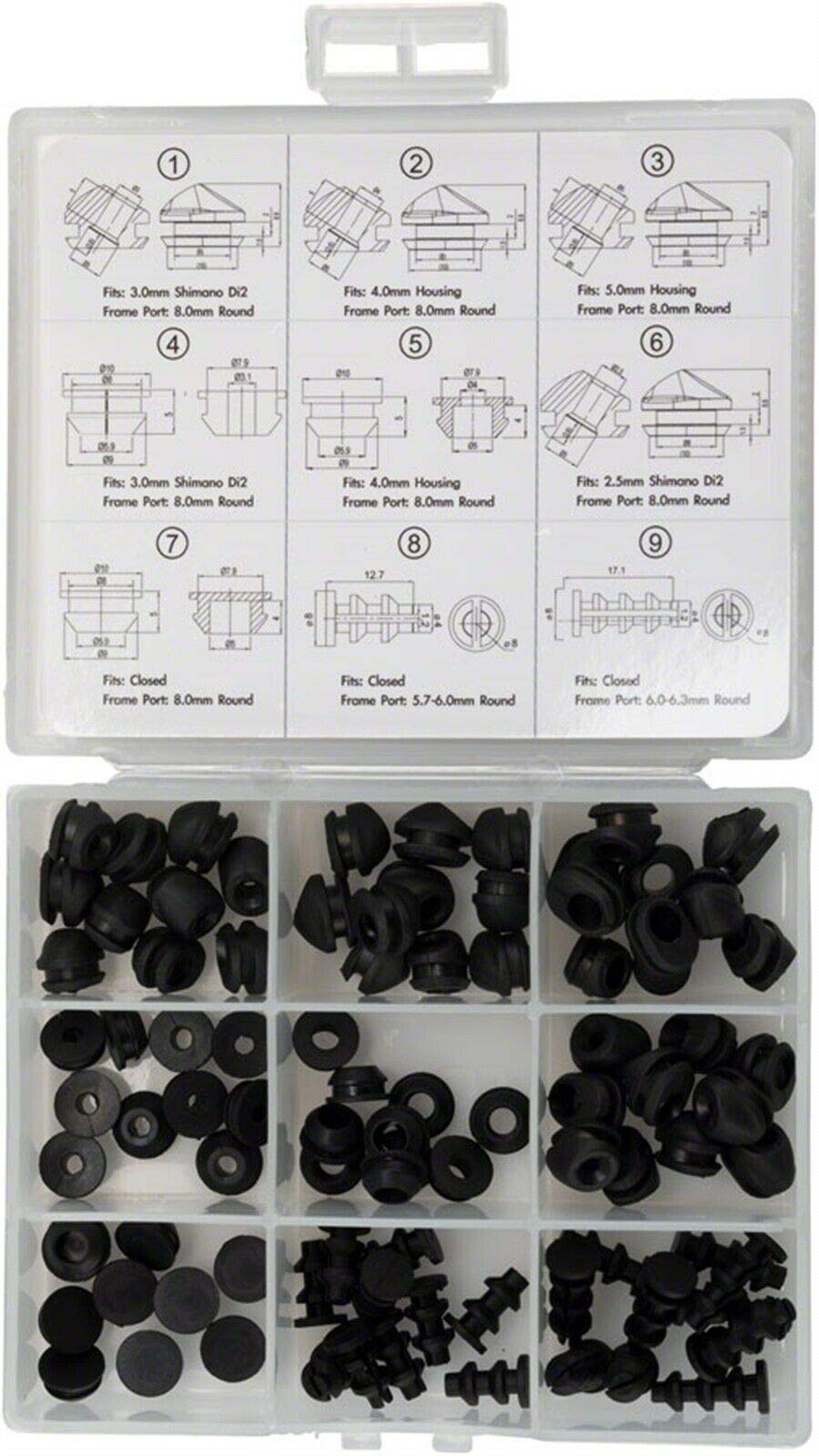Jagwire Frame Plug Combo Box Ersatzteile, Schwarz, one Size