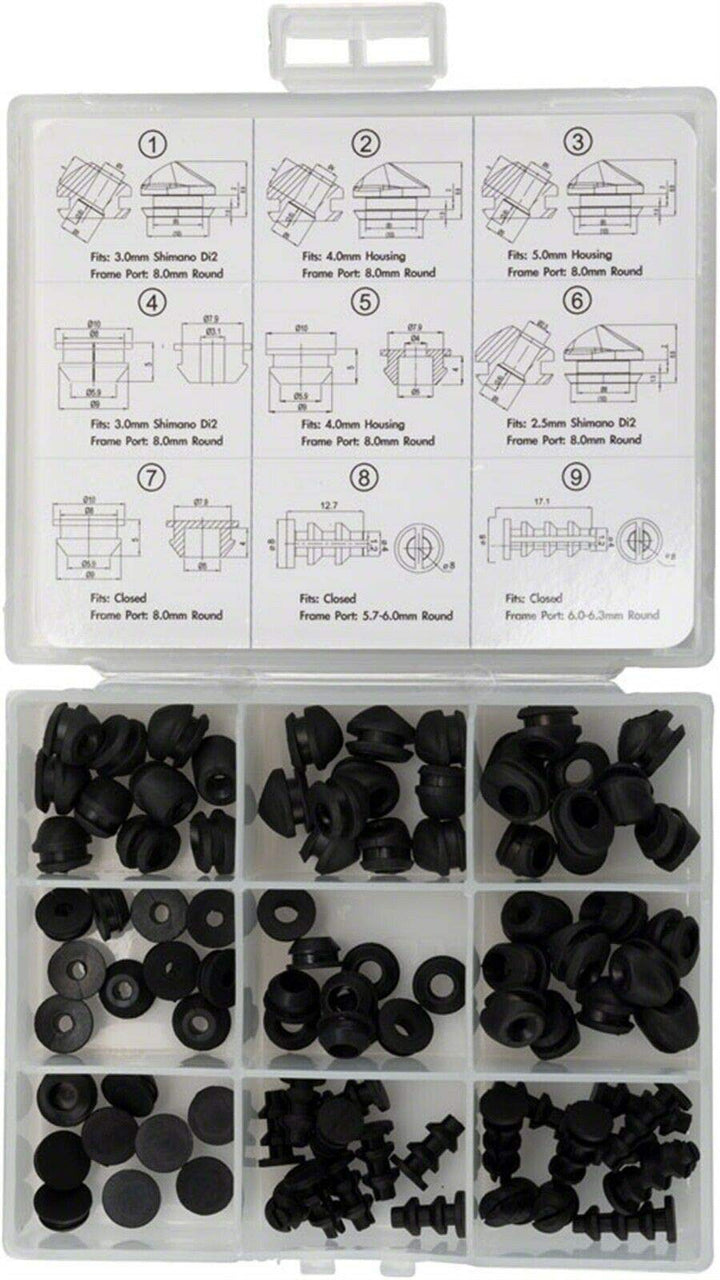 Jagwire Frame Plug Combo Box Ersatzteile, Schwarz, one Size