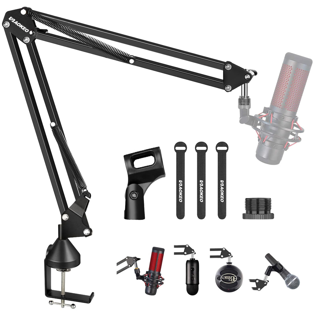 Mikrofon Arm,Aokeo AK-35 Mikrofon Ständer Arm für Blue Yeti,Blue Snowball,HyperX QuadCast,SoloCast,E