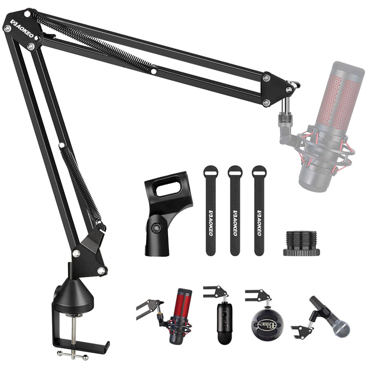 Mikrofon Arm,Aokeo AK-35 Mikrofon Ständer Arm für Blue Yeti,Blue Snowball,HyperX QuadCast,SoloCast,E