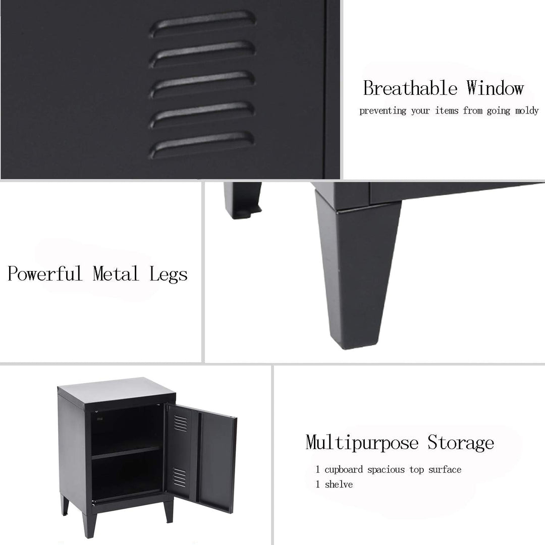 Kleiner Lagerschrank, Stahlschrank, Aktenschrank, Freistehender Schrank mit 4 stabilen Metallbeinen