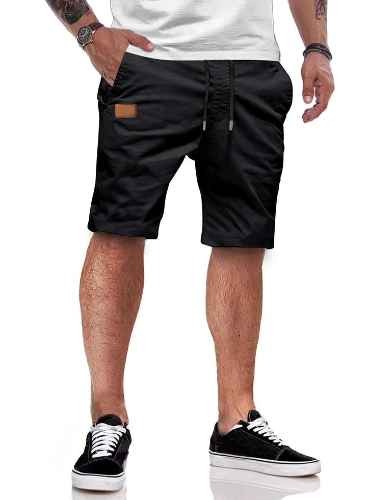 JMIERR Kurze Hosen Herren Sommer Shorts Herren Chino Baumwolle Elastische Taille mit Taschen S-3XL M