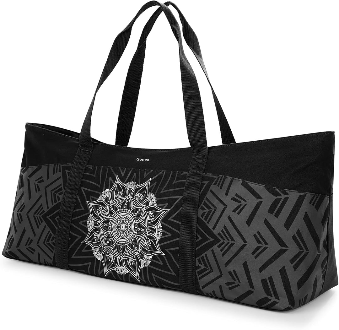 Gonex Yogatasche, Extra Grosse Canvas Sporttasche mit Wasserdichtem Fach & Metallreissverschluss, Fü