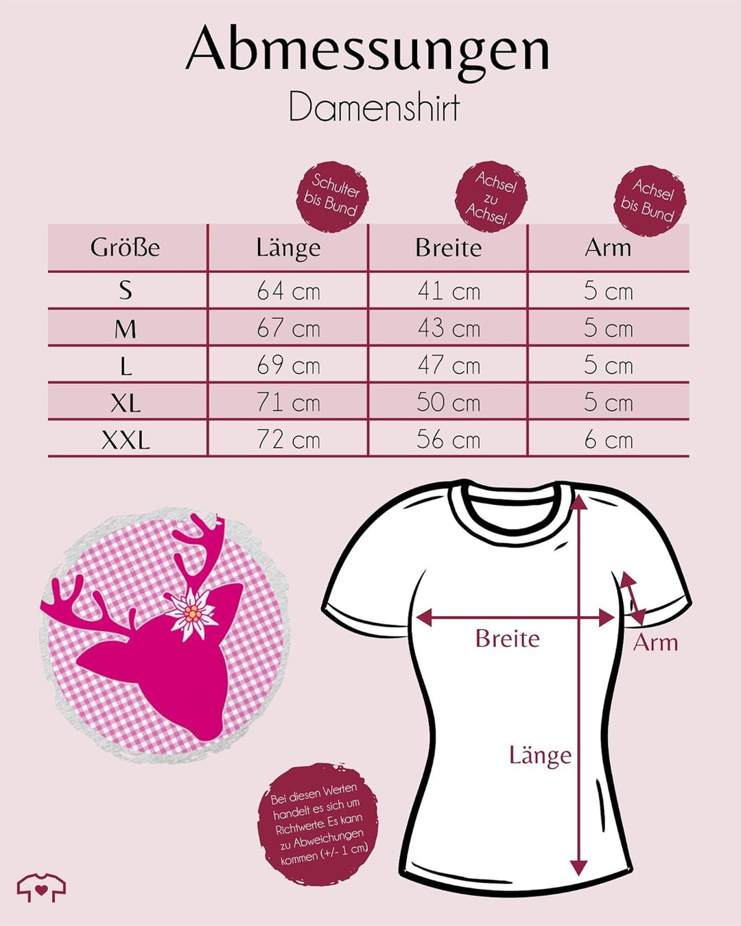 Shirtracer - Shirt Damen - Kompatibel mit Oktoberfest - Hirsch Edelweiss, S