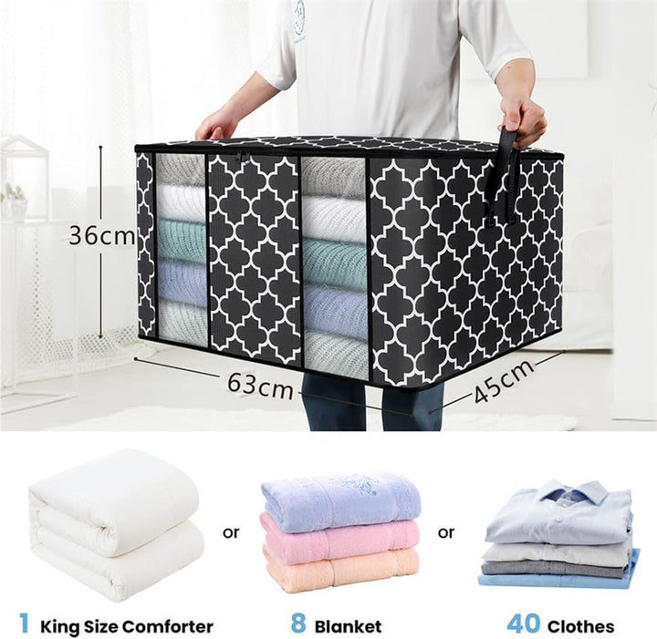 Aufbewahrungstasche Schrank 102L Grosse Organizer Set, 3 Stück Faltbar Kleideraufbewahrung mit Verst