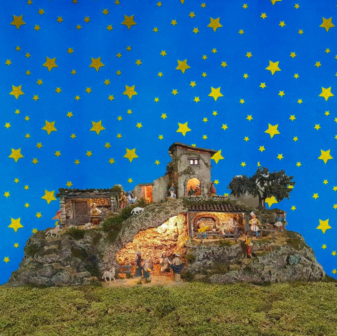 Gesar 2 Blatt 100 x 70 cm Papier Himmel für Krippe - Höchste Qualität, Formbar - Hintergrund - Herge