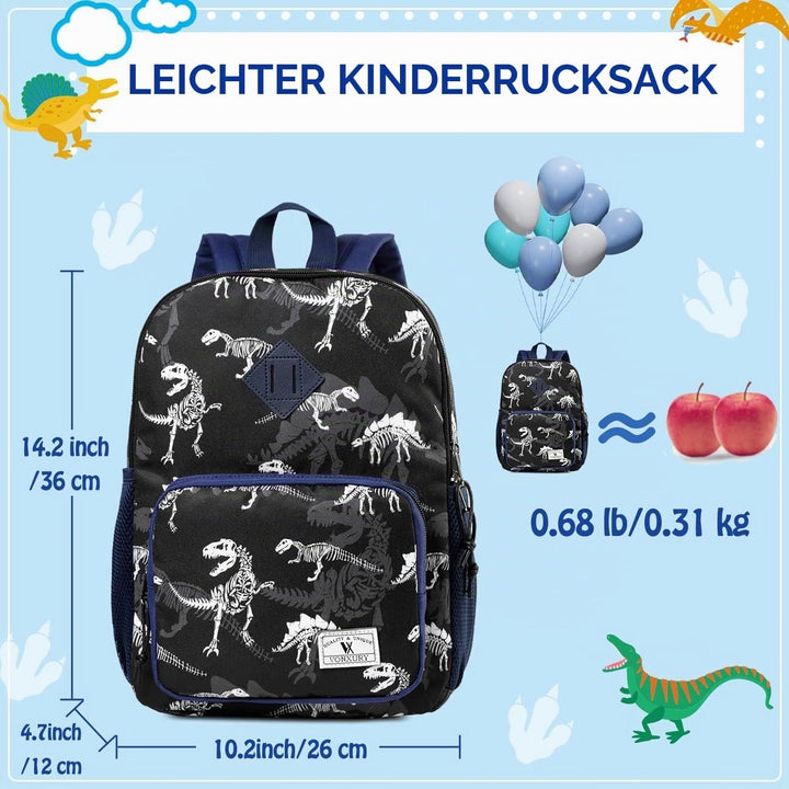 VX VONXURY Schulrucksack, Convertible Vorschule Kleinkind Jungen Bookbag Passt A4 Ordner (Blue Shark