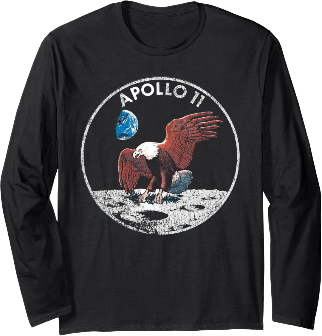 NASA Apollo 11 Vintage Eagle Emblem Langarmshirt