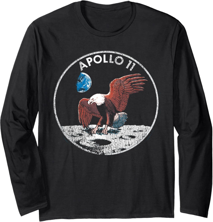NASA Apollo 11 Vintage Eagle Emblem Langarmshirt