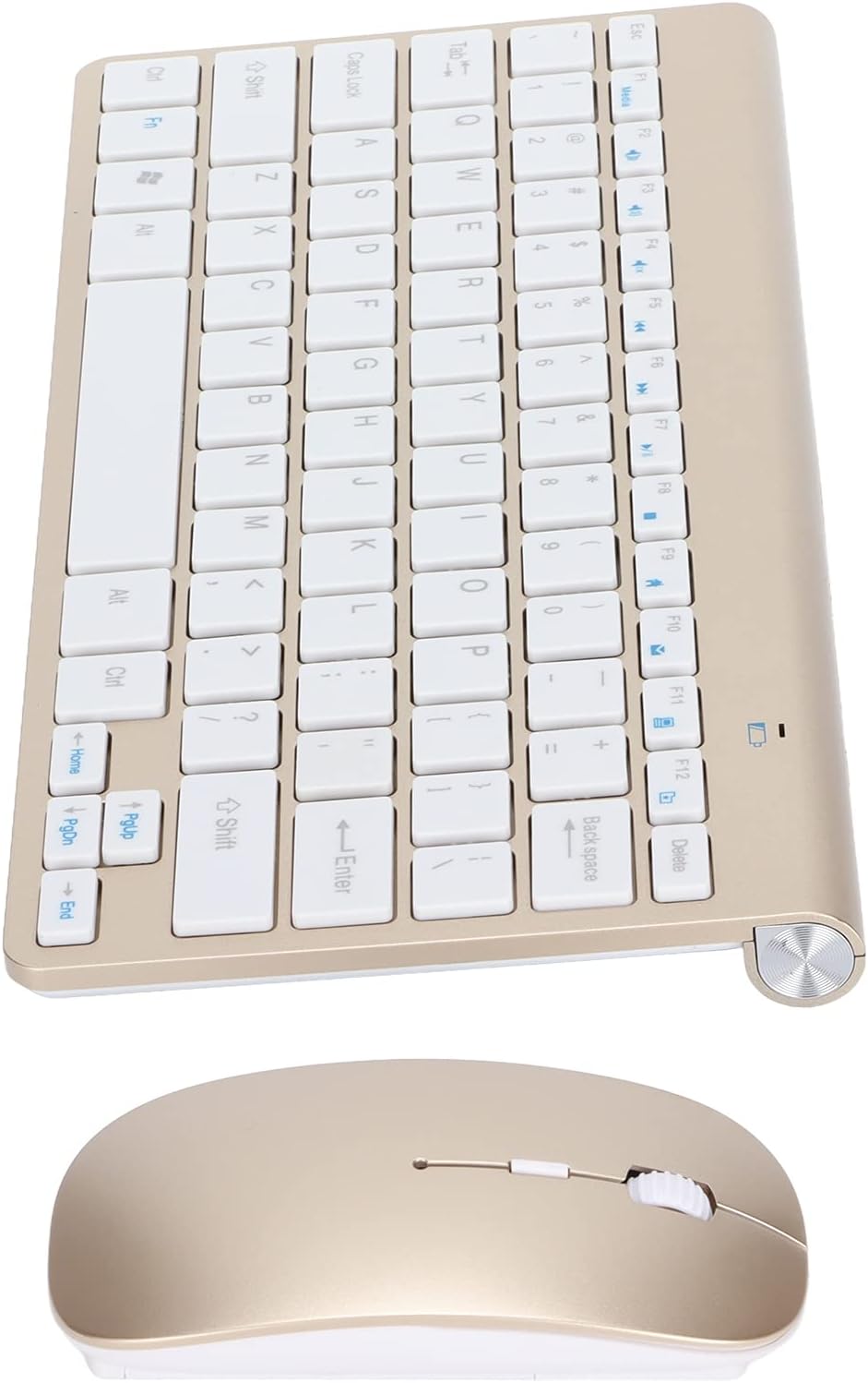 ciciglow Kabellose Tastatur-Maus-Kombination, Ultraslim 2,4-GHz-Tastatur und -Maus-Set mit 78 Tasten