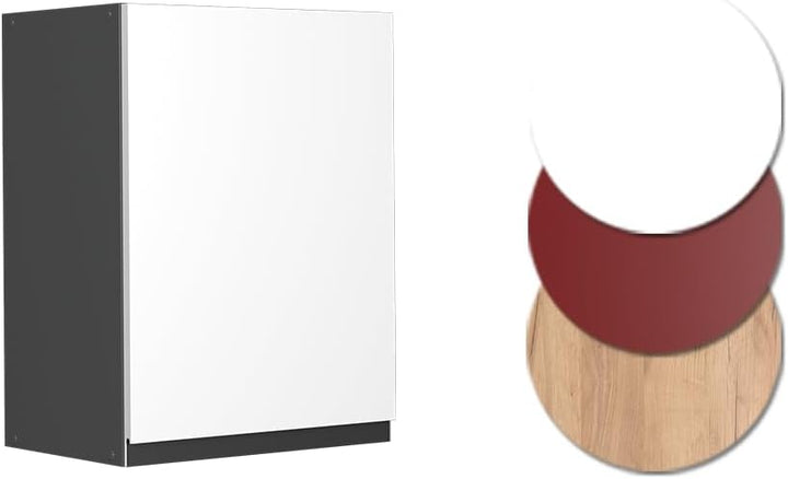 Vicco Hängeschrank R-Line, Weiss/Anthrazit, 45 cm J-Shape Weiss Hängeschrank 45 cm, Weiss Hängeschra