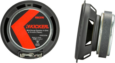 KICKER KSC2704 (KSC2704-47) - 7 cm Doppelmembran-Lautsprecher mit 100 Watt (RMS: 50 Watt) Full Range