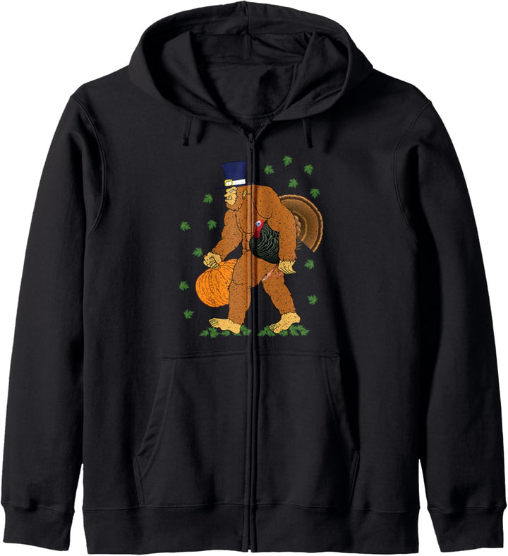 Thanksgiving Geschenke Bigfoot Yeti Türkei Design Herbst Kapuzenjacke