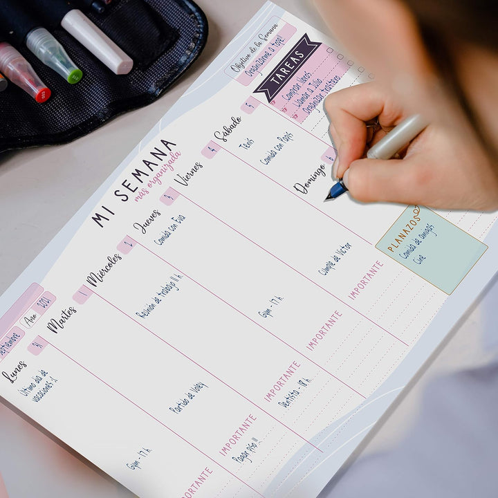 PACKLIST Personal Organizer (SPANISCH Semanal + Mensual | A4 Lila)