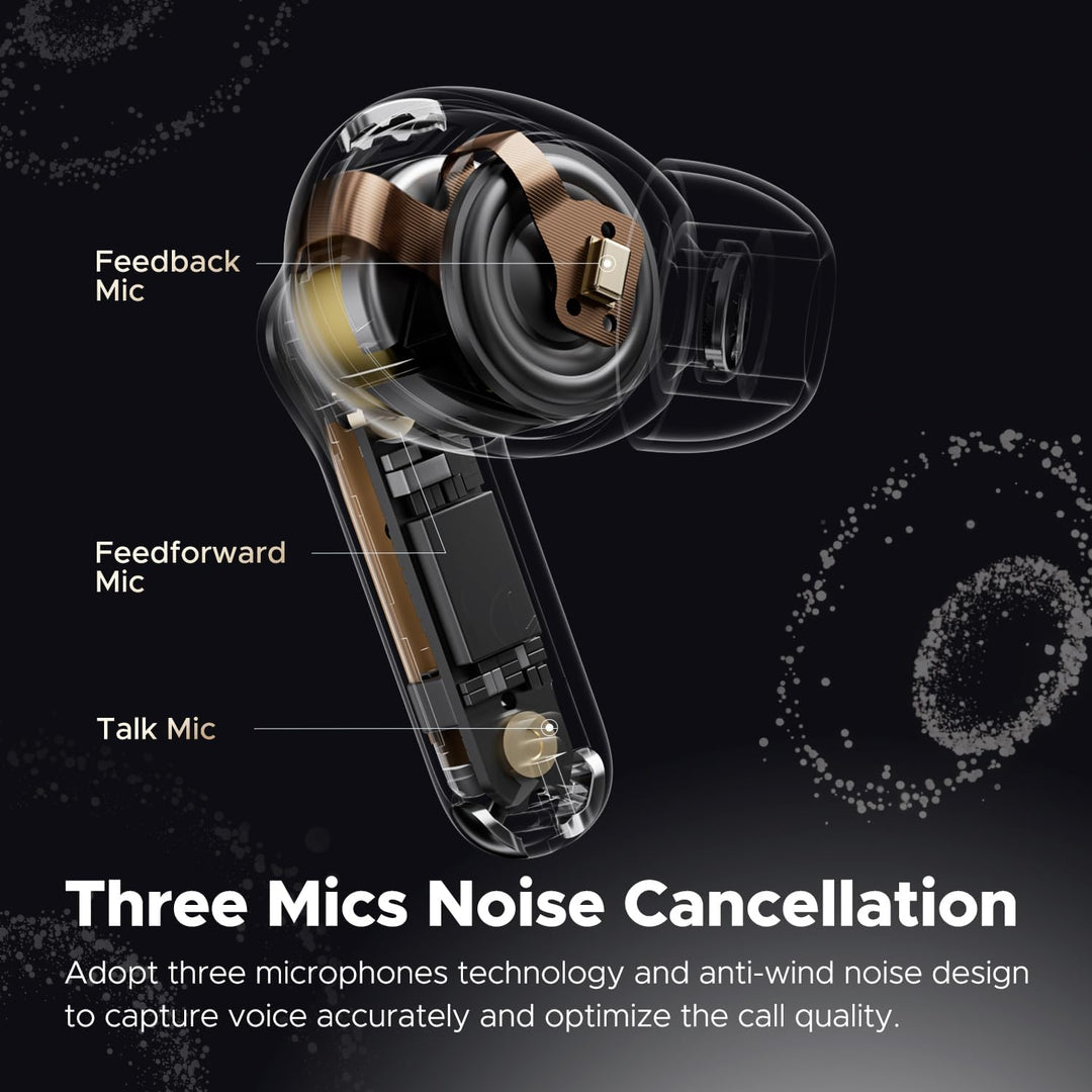 SoundPEATS Bluetooth Kopfhörer Capsule3 Pro, Hi-Res Audio-Kopfhörer mit LDAC, Hybrid Active Noise Ca