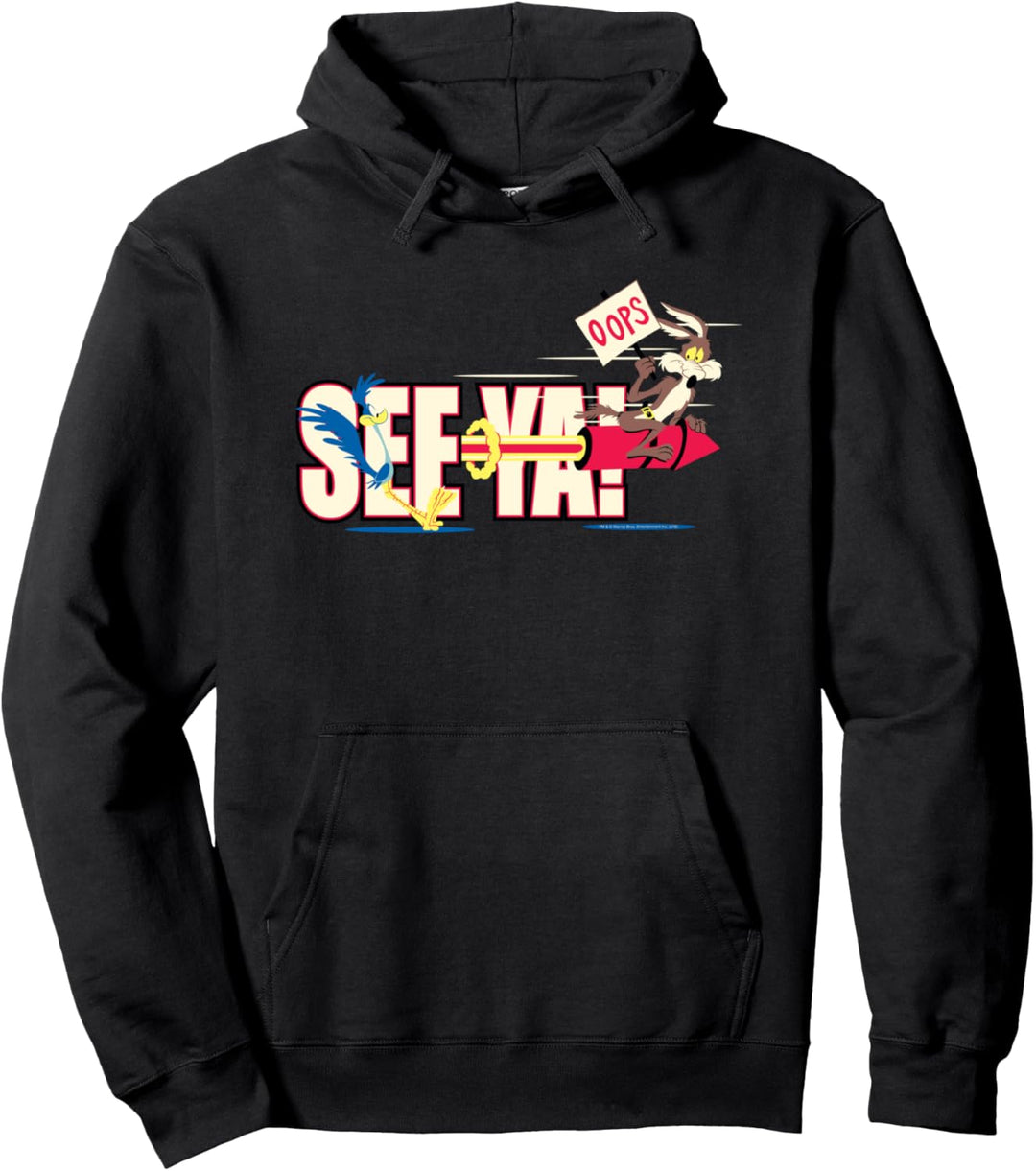 Looney Tunes Wile E. Coyote and Roadrunner See Ya Pullover Hoodie