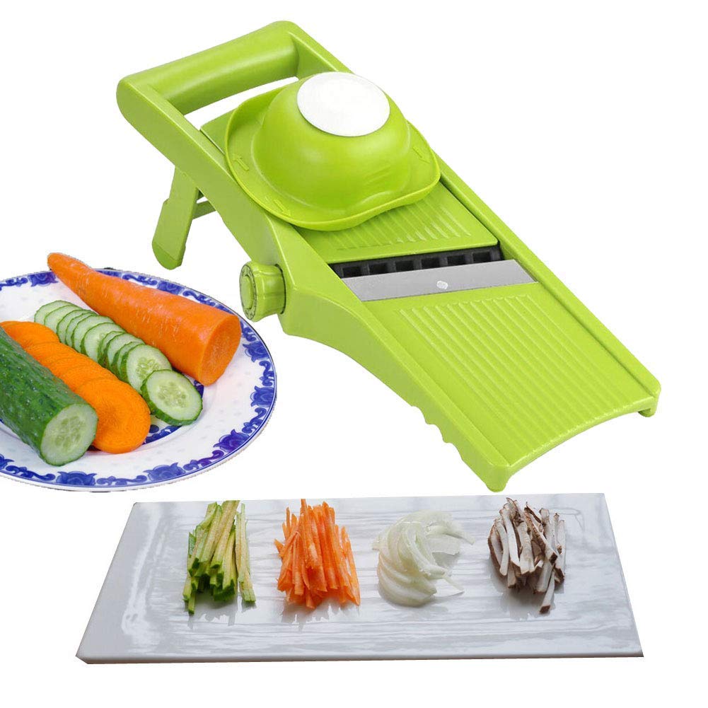Manuelle Essen Slicer, Gemüsehobel 3 in 1 Gemüseschneider Profi Gemüsereibe Kartoffelschneider, just