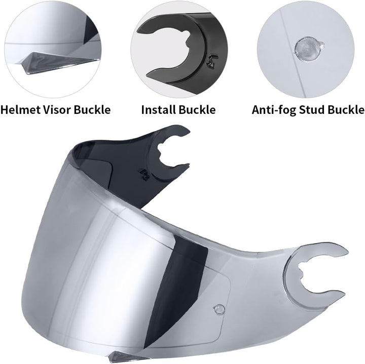 Helmvisier für Shark D Skwal D-Skwal 2 Spartan,Motorradhelm Visier,Motorrad Windschutz Helm Objektiv