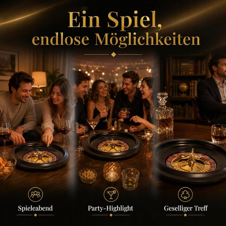 Didiseaon Kreativer Poker-Roulette-Wheel Für Partys Spielrad Robust Tragbar Für Geburtstagsfeiern Ha