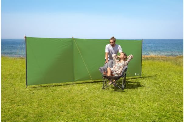 BERGER Screen Windschutz | Sichtschutz Blickschutz Sonnenschutz freistehend für Outdoor Camping Gart