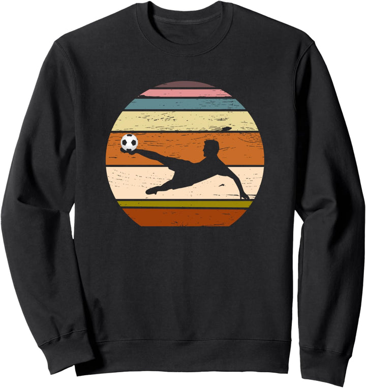 Vintage Retro Fussball Fussballspieler Sweatshirt