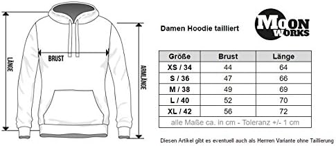 MoonWorks Hoodie Damen Sweatshirt Kapuze Kapuzenpullover grau S