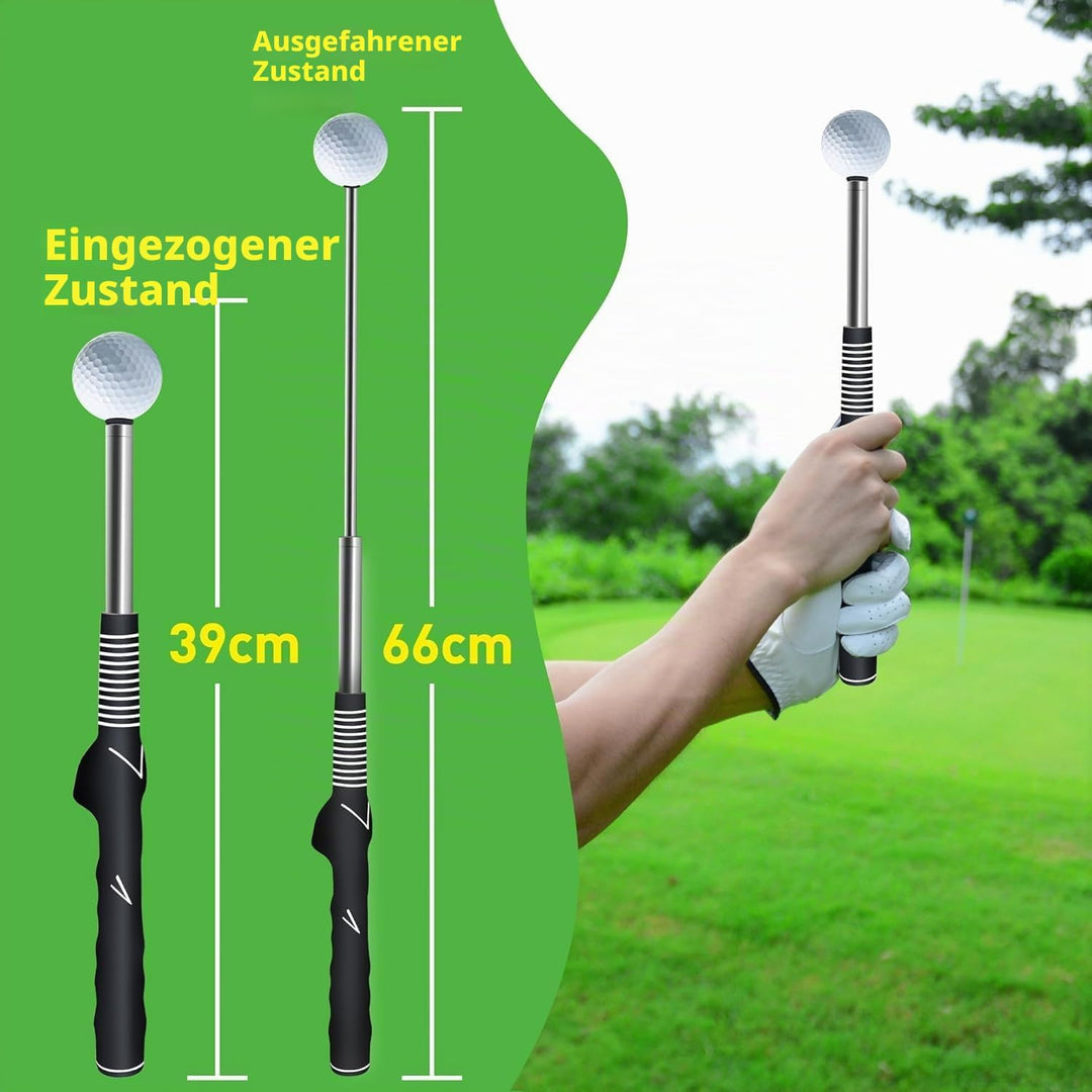 HH-Golf Rhythm Click Sound Teleskop Warm Up Golf Swing Trainer, Korrekturieren Gesturer Trainingshil
