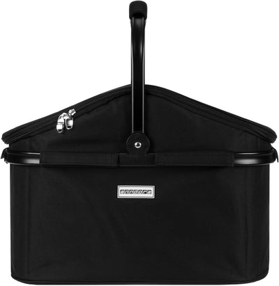 anndora Einkaufskorb 25 Liter ISO Picknick Kühlkorb - schwarz Iso: Schwarz