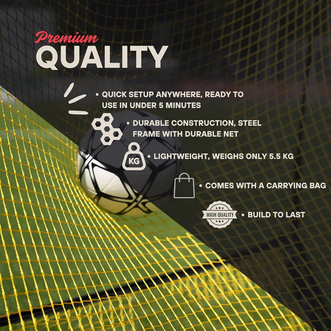 MATCHU - 2-in-1 Fussball Rebounder - Kickback - Geeignet für Fussball und Handball - 183 x 130 cm -