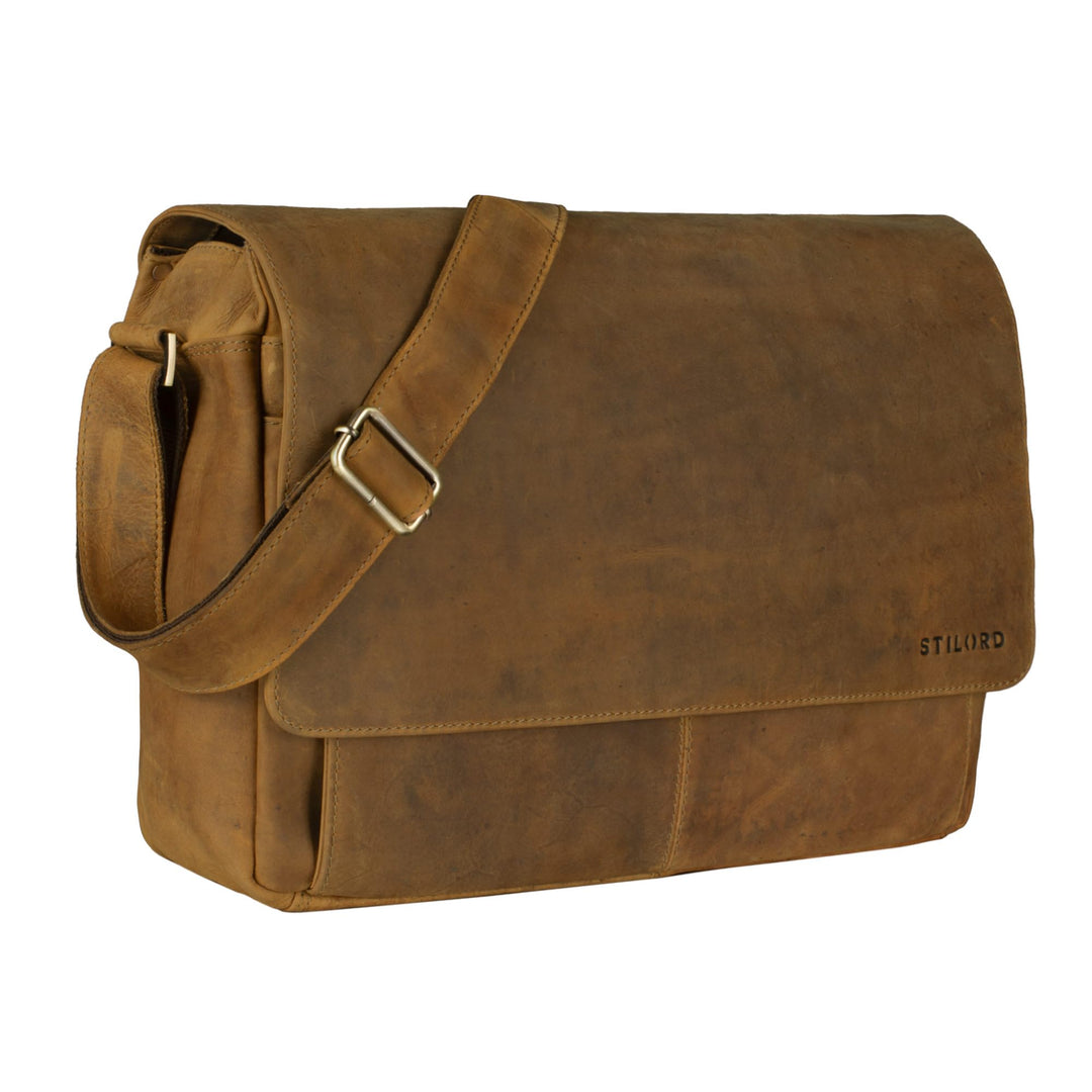 STILORD 'Lonzo' Vintage Umhängetasche echtes Büffel-Leder Messenger Bag für Herren und Damen Unitasc
